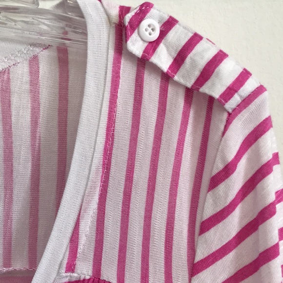 NWT 89th & Madison pink n white striped sailor shirt 👚 perfect with jeans! - Picture 3 of 7